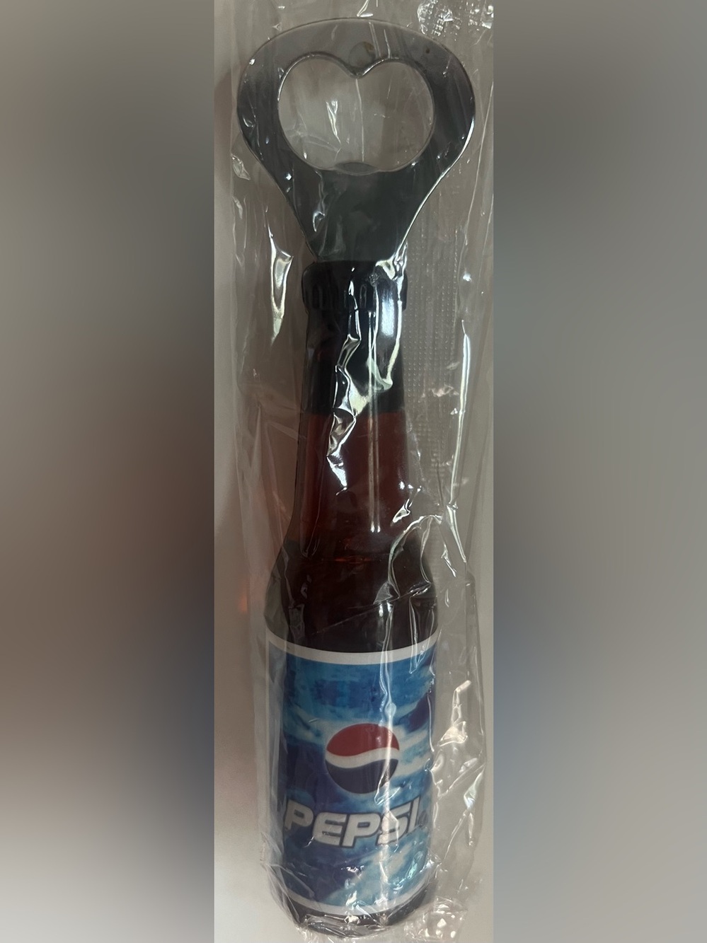 Glass Bottle Opener w/ Faux Liquid & Magnet on Back